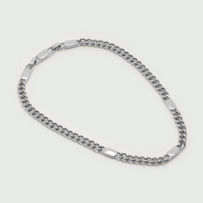 Short Necklaces LUXE Stationed Tag Necklace - Silver Orelia Jewellery
